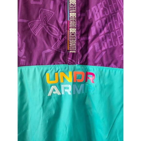 Under Armour Pride Windbreaker Men's M Colorblock Streetwear Statement Jacket - Picture 2 of 9